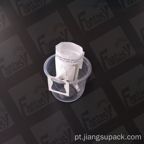 Papel portátil para pendurar saco de filtro de café gotejamento